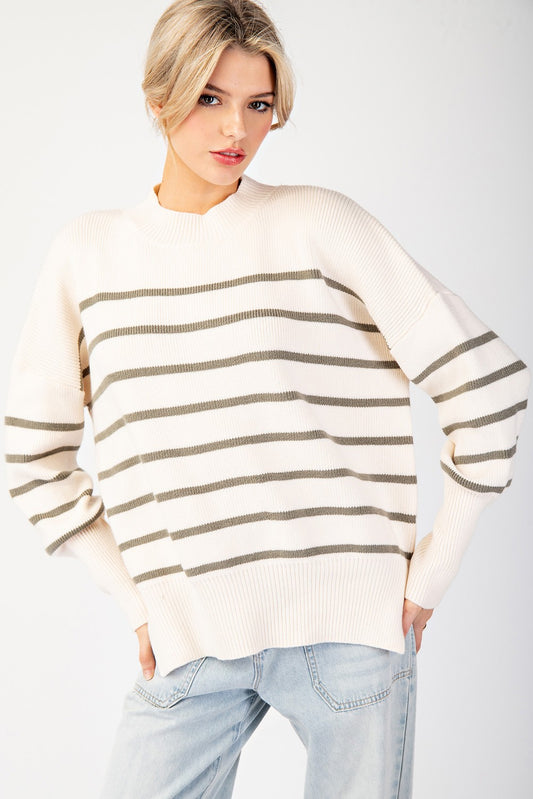 Striped Round Neck Sweater