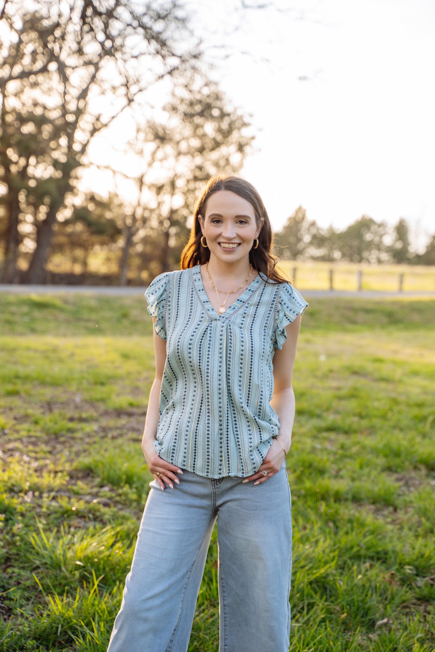 Striped Detail Top