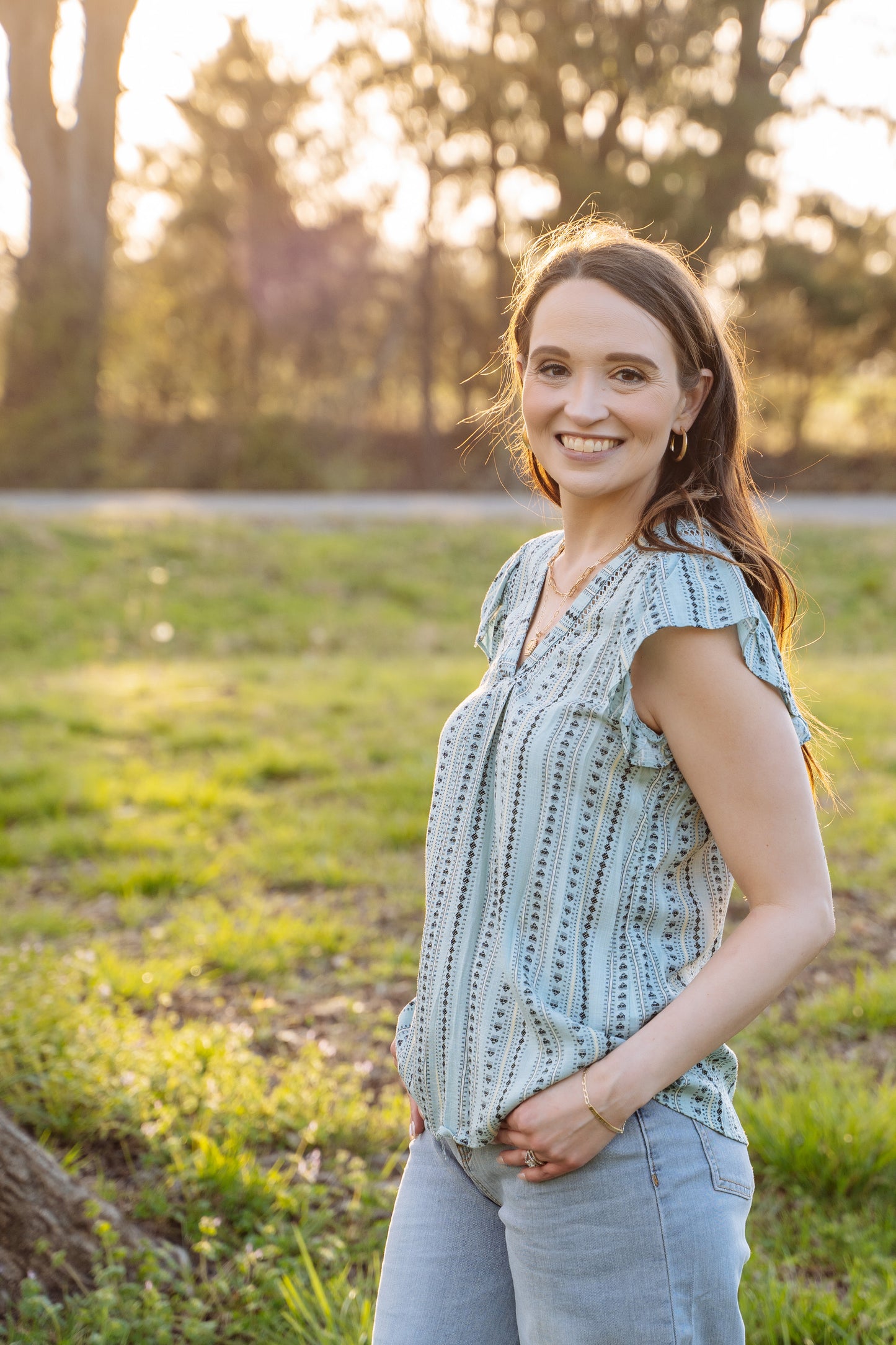 Striped Detail Top