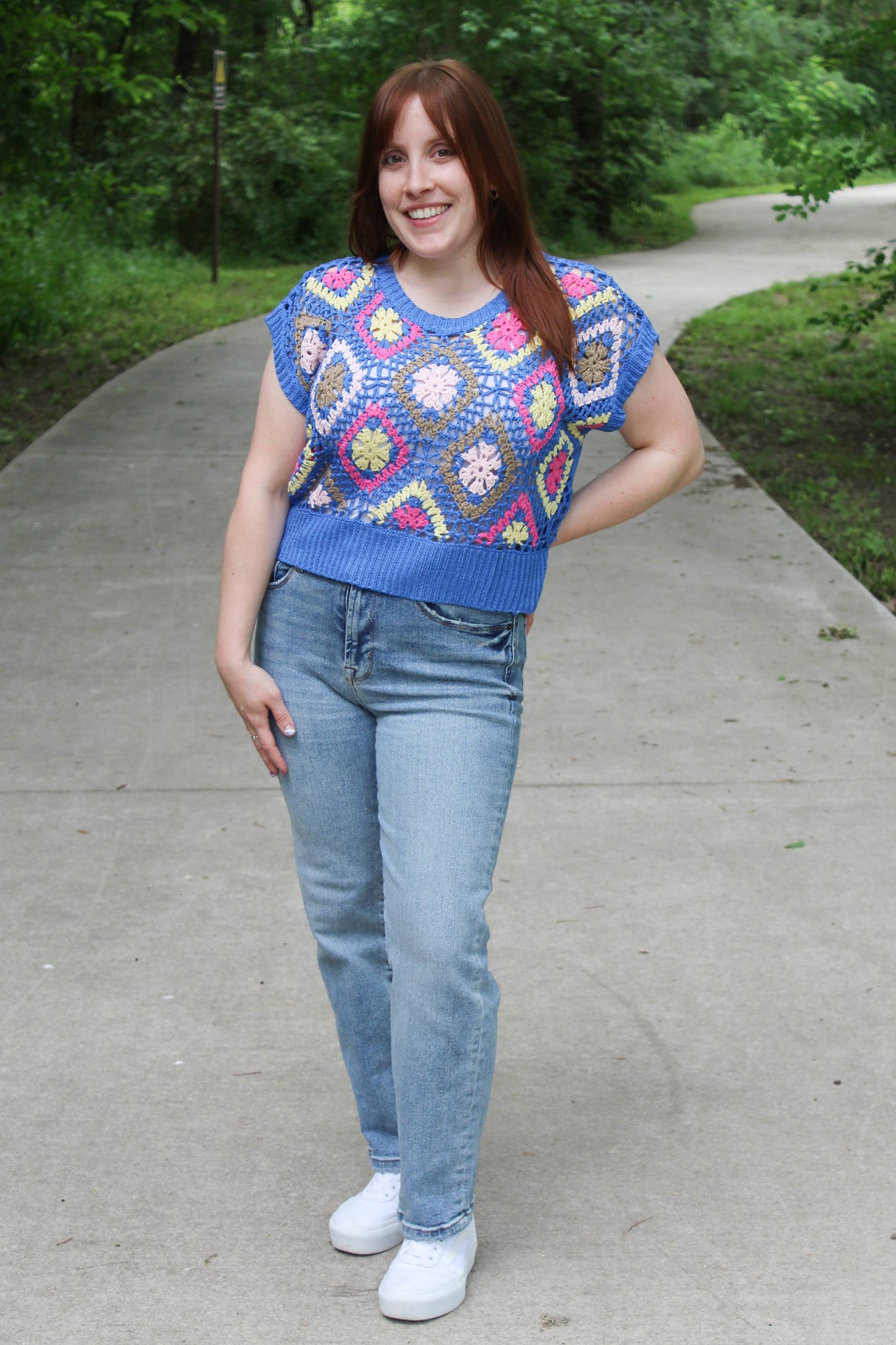 Multi Color Crochet Top