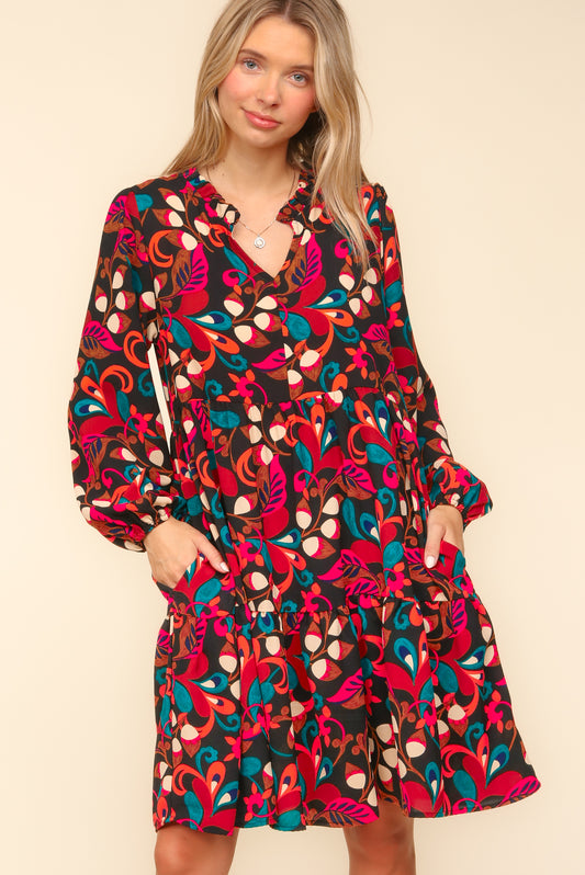 Floral Swirl Dress