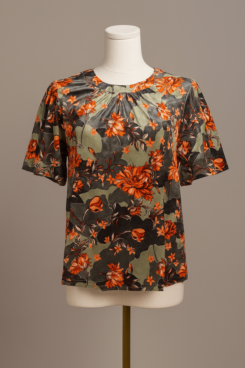 Floral Print Ruffle Top