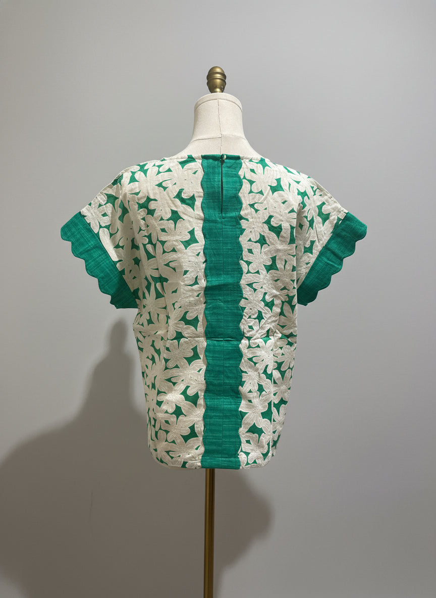 Floral Lace Overlay Top